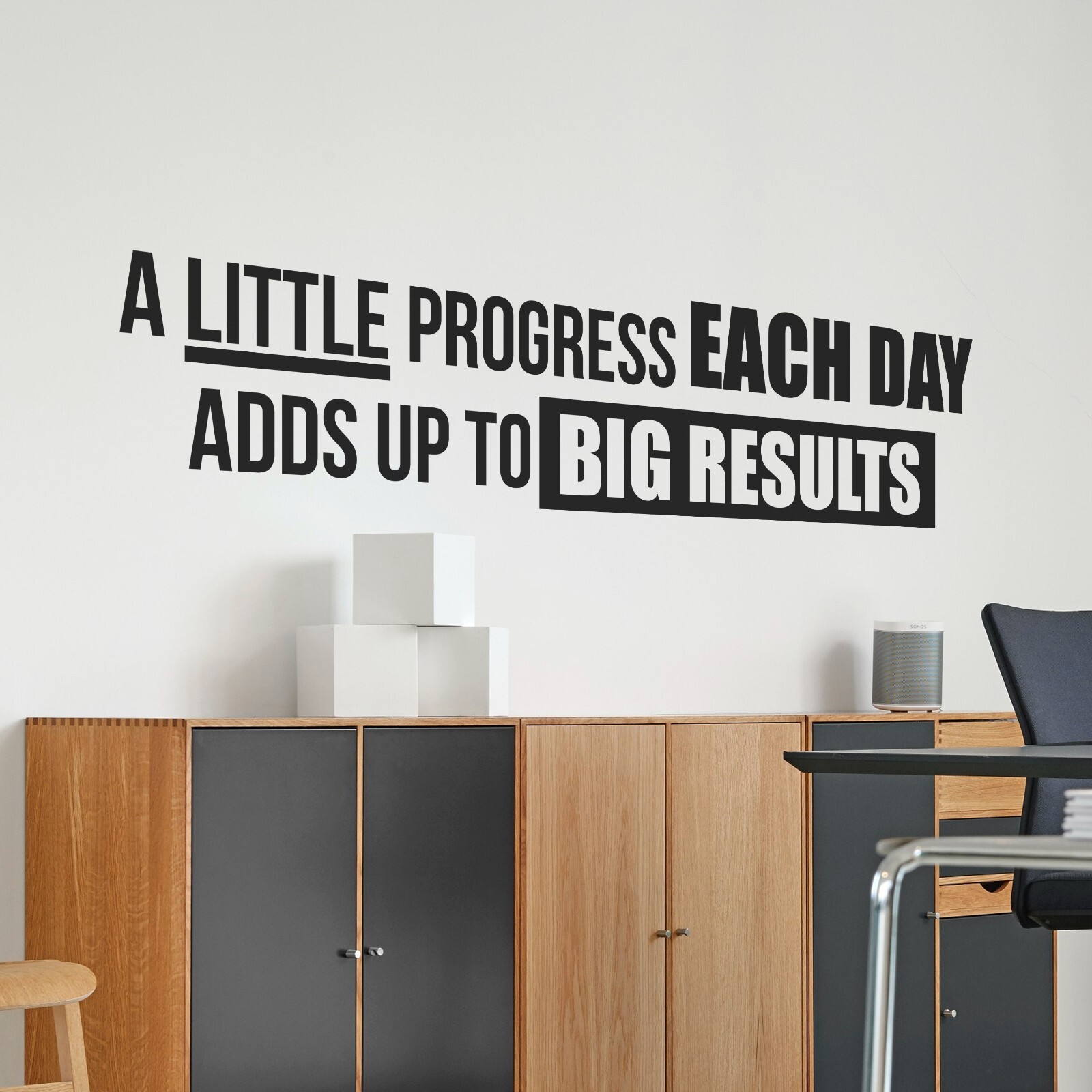 A Little Progress Each Day Motivational Quotes Wall Decals Vinyl Sticker Decor