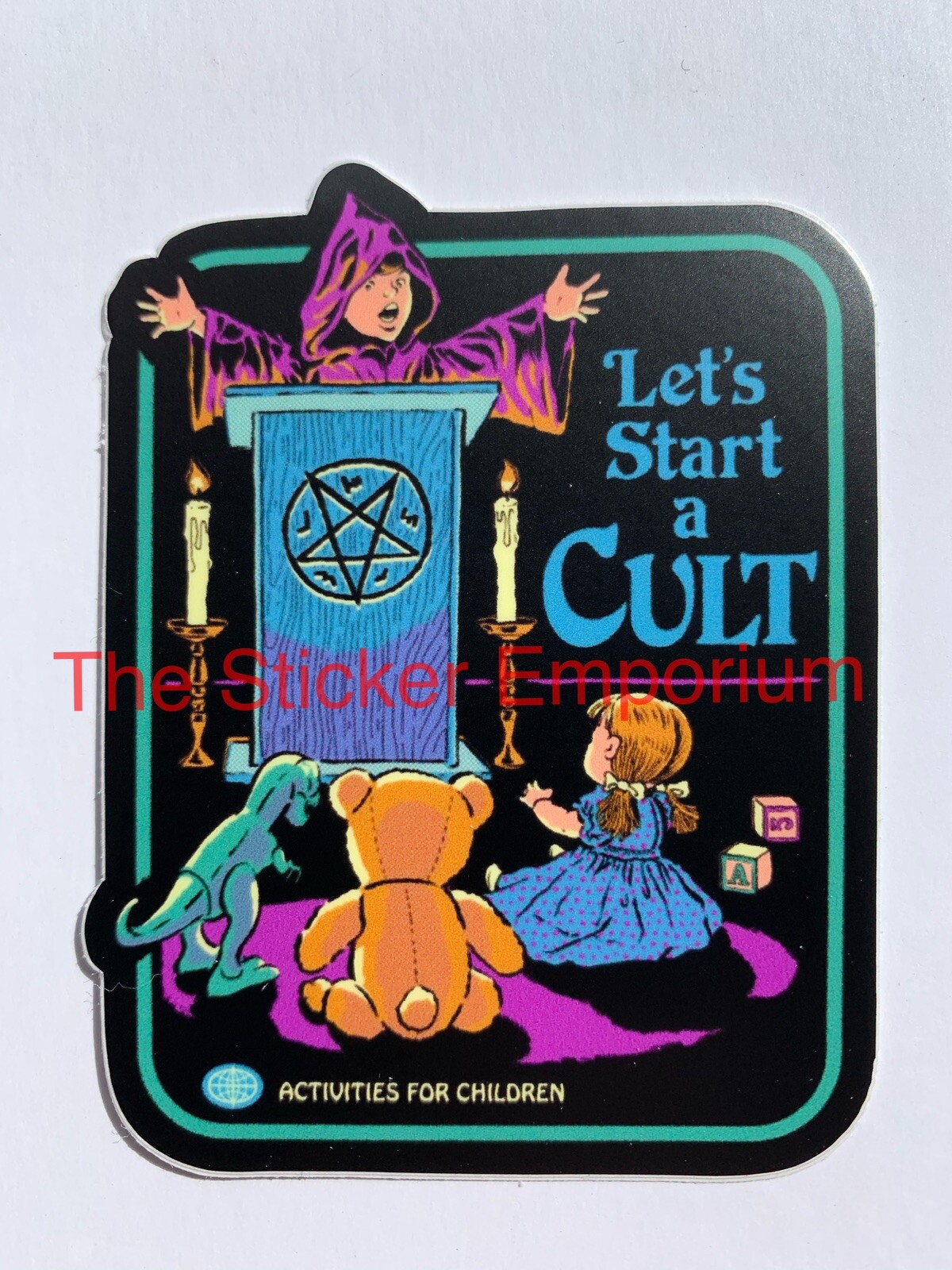 Let’s Start A Cult Sticker ~ Funny Wiccan Wicca Witch Book Occult Sprit Decal