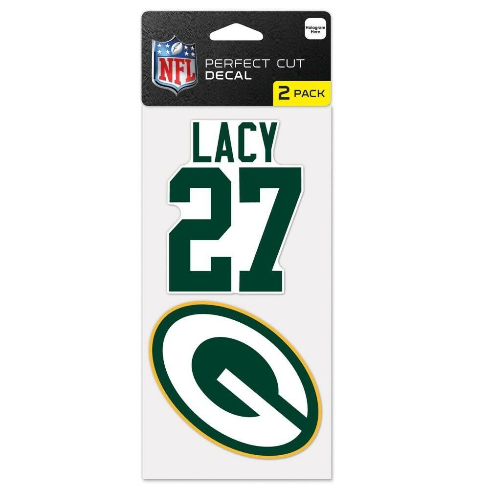 Green Bay Packers Eddie Lacy 4" x 4" Decal – 2 Pack