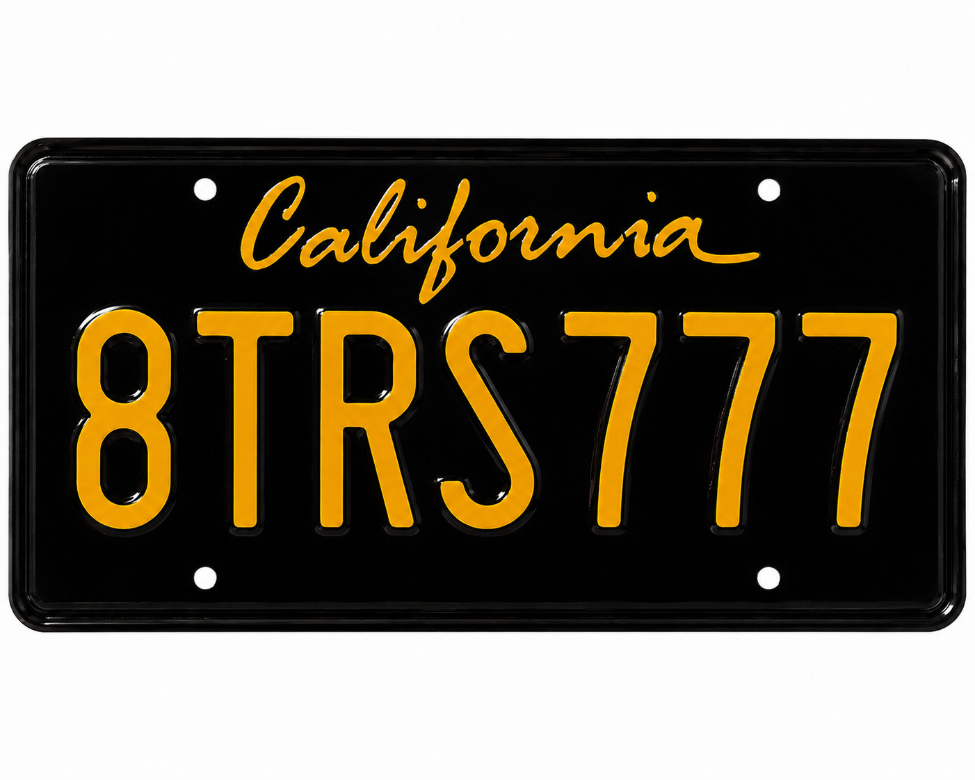 Gloss California Plate Wrap DIY Kit (BLACK AND YELLOW) KIT 2 PLATES