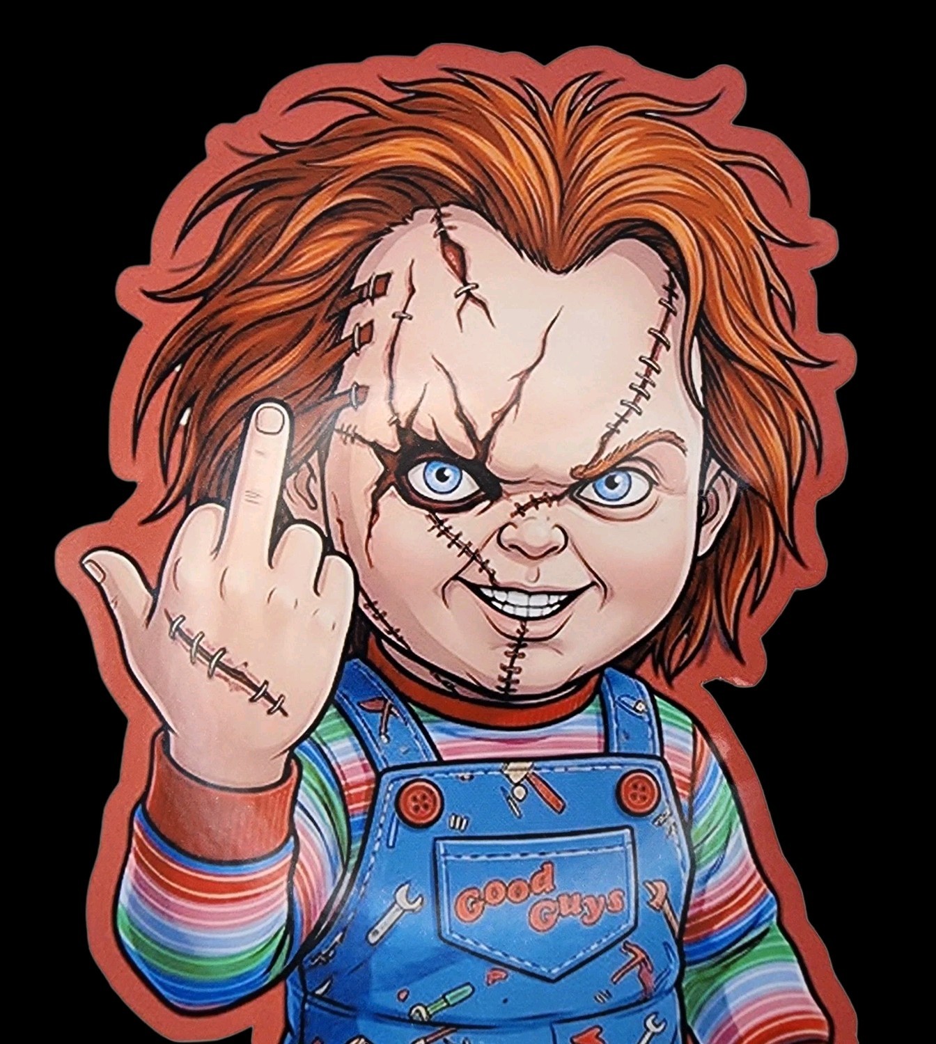 Bride Of Chucky Charles Lee Ray Inspired Waterproof Car Decal Vinyl Sticker