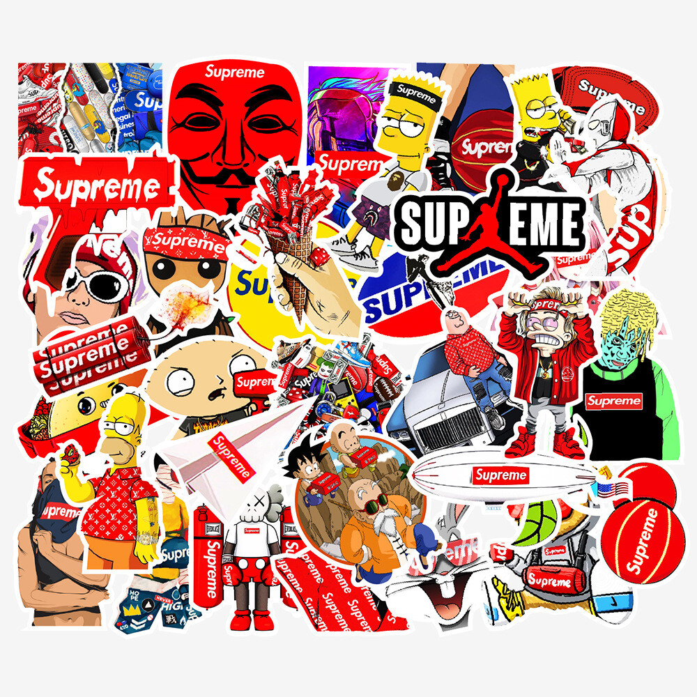 UK 50PC Fashion Graffiti Stickers Brand LOGO Laptop Skateboard Car Luggage Decal