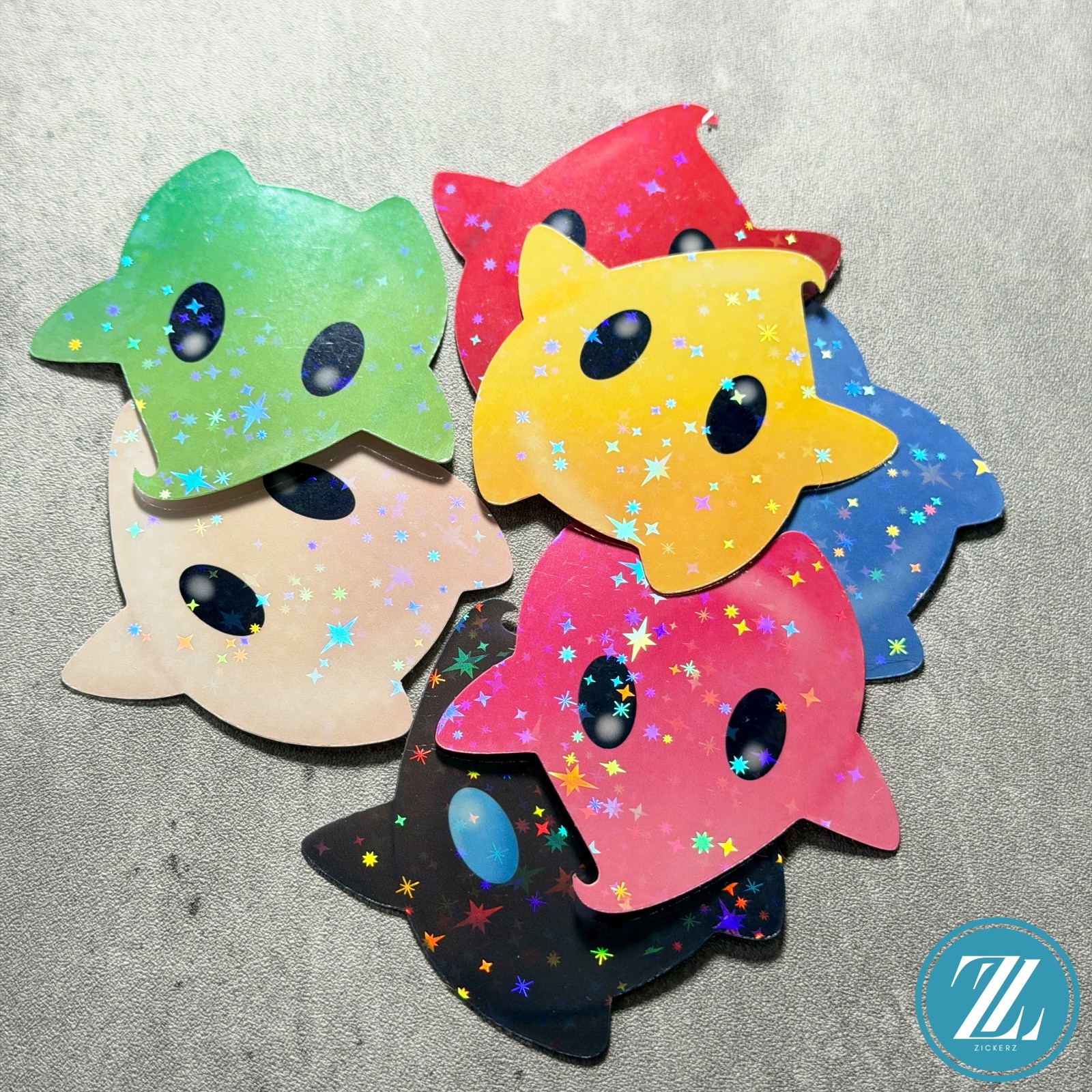 Super Mario Luma Star Sticker, Holographic Super Mario Galaxy Sticker