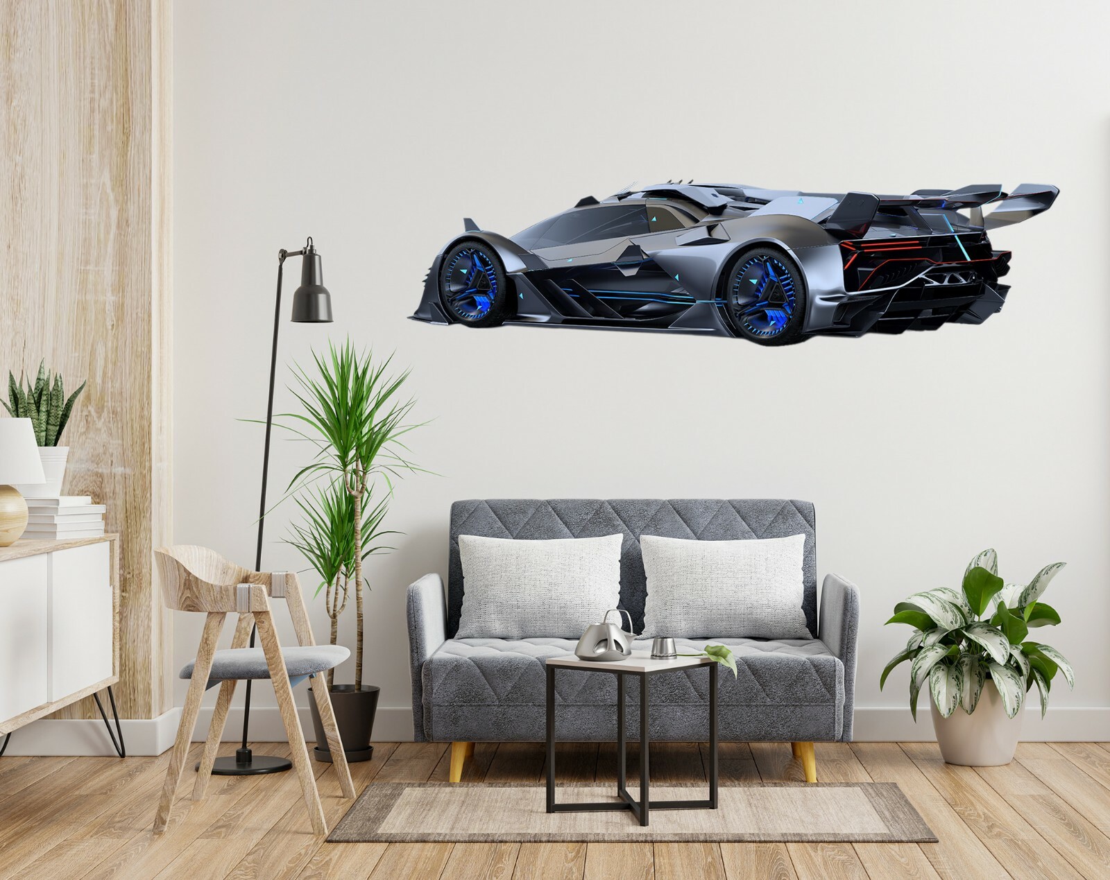 3D Red Tail Light G290 Car Wallpaper Mural Poster Transport Wall Stickers Honey