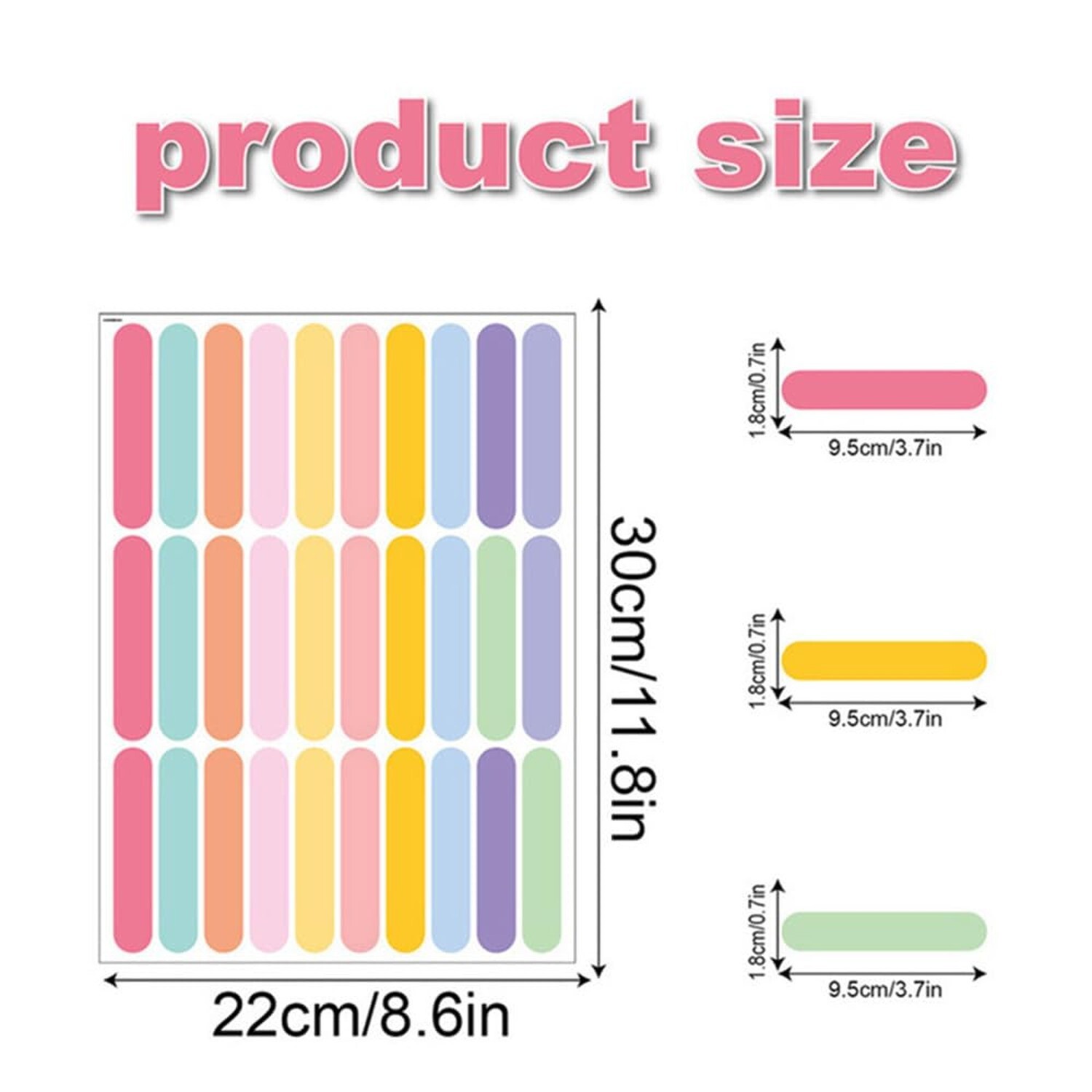 240pcs Confetti Strip Wall Decal Stickers for Kids Room Removable Confetti Sp…