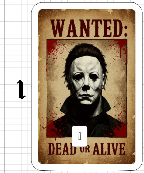 Wanted Poster Michael Myers Credit Debit ATM Card Skin Sticker Halloween Horror