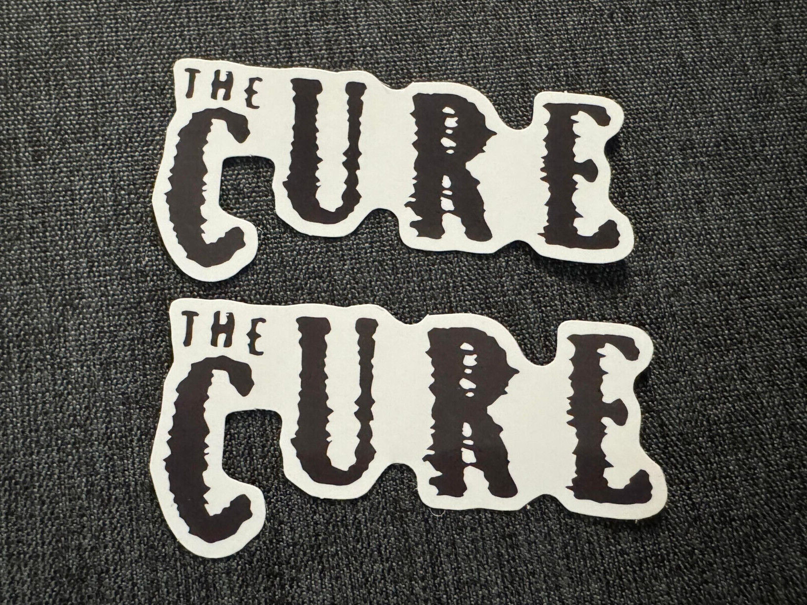 Lot of (2) THE CURE Robert Smith 1 1/2" x 3" Band STICKERS Fast! FREE SHIP