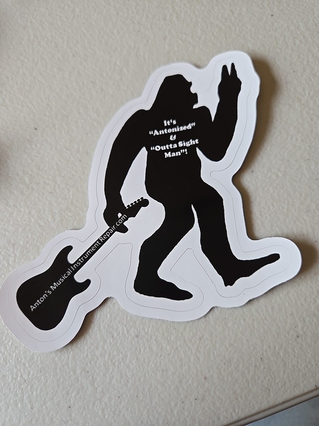 Bigfoot On Electric Guitar Case Stickers, Good For Laptops And Water Bottles Too