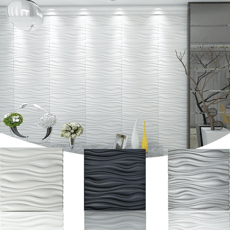 PVC 3D Wall Panels Lightweight Fire Resistant Easy DIY Living Room Bedroom New