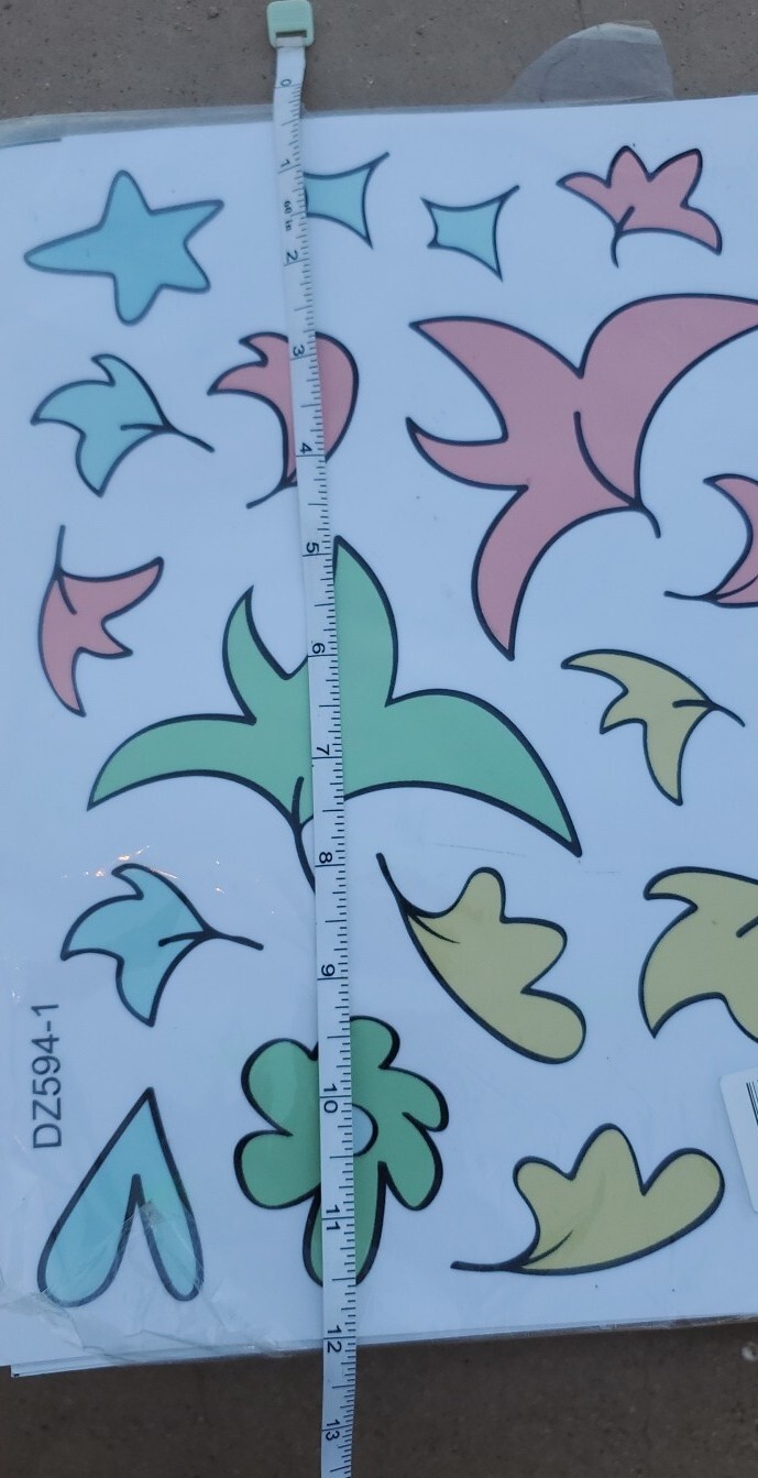 6 Sheets Of Colorful Wall Decals