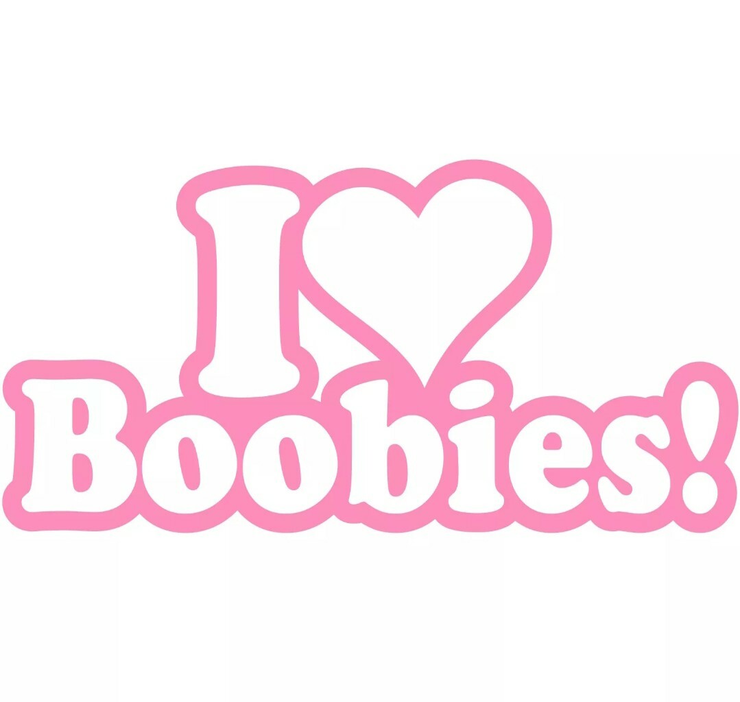 I ❤ Love Boobies Vinyl Decal Car Truck Window Beast Cancer Awareness Laptops