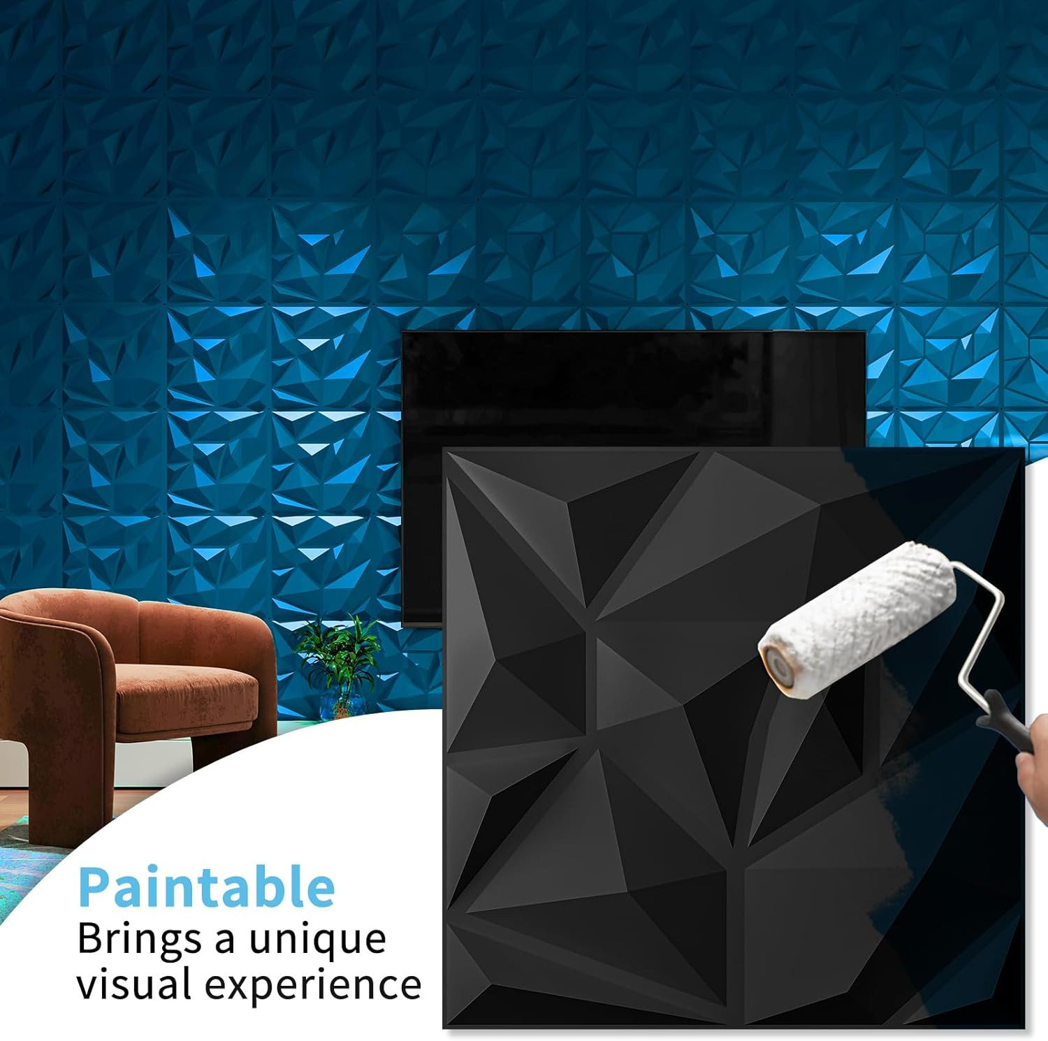 20 Pack Decorative 3D Wall Panels for Interior Wall Decor Living Room, 11.8"X11.
