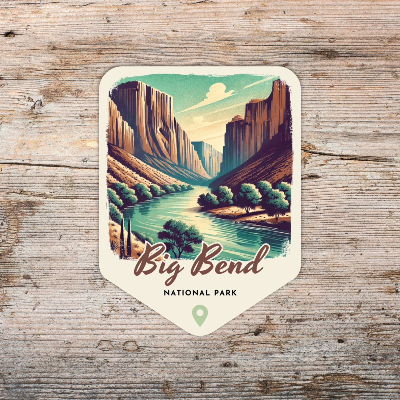 Big Bend National Park Texas Sticker Retro Style Waterproof Vinyl Decal