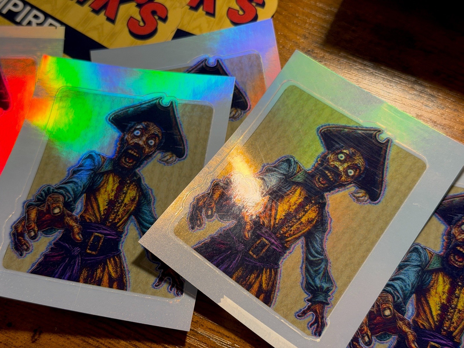 A24 Backrooms Pirate Clark Holographic Vinyl Sticker Waterproof 2.3×2.8