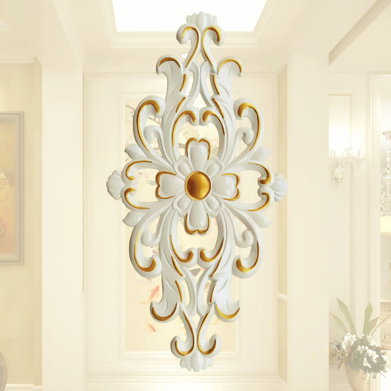 1X Plastic Carved Applique Decor Self-adhesive Furniture Decal Wall Door Sticker
