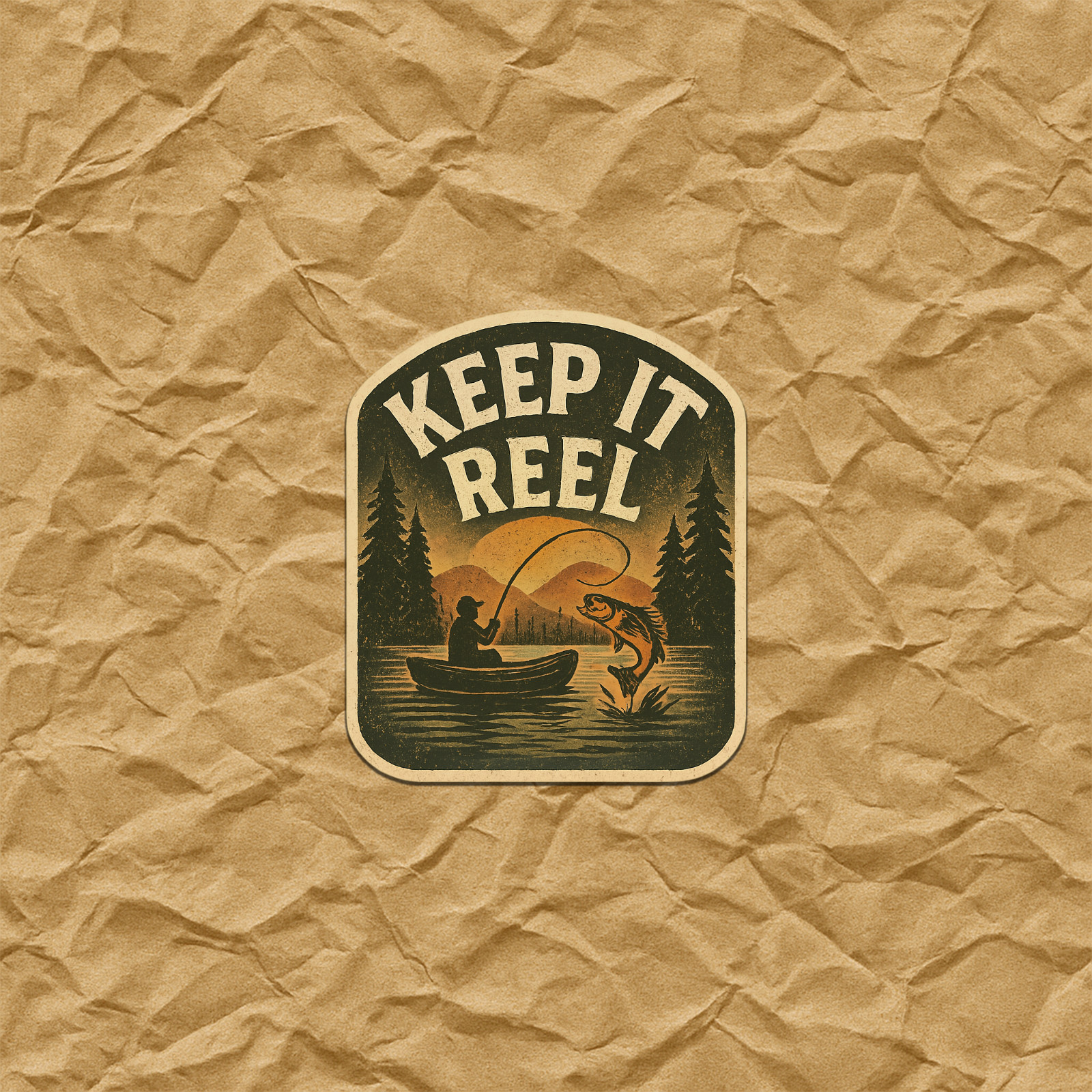 Fishing Sticker 3.5 inch – Vinyl Decal for Laptop Water Bottle for the outdoors