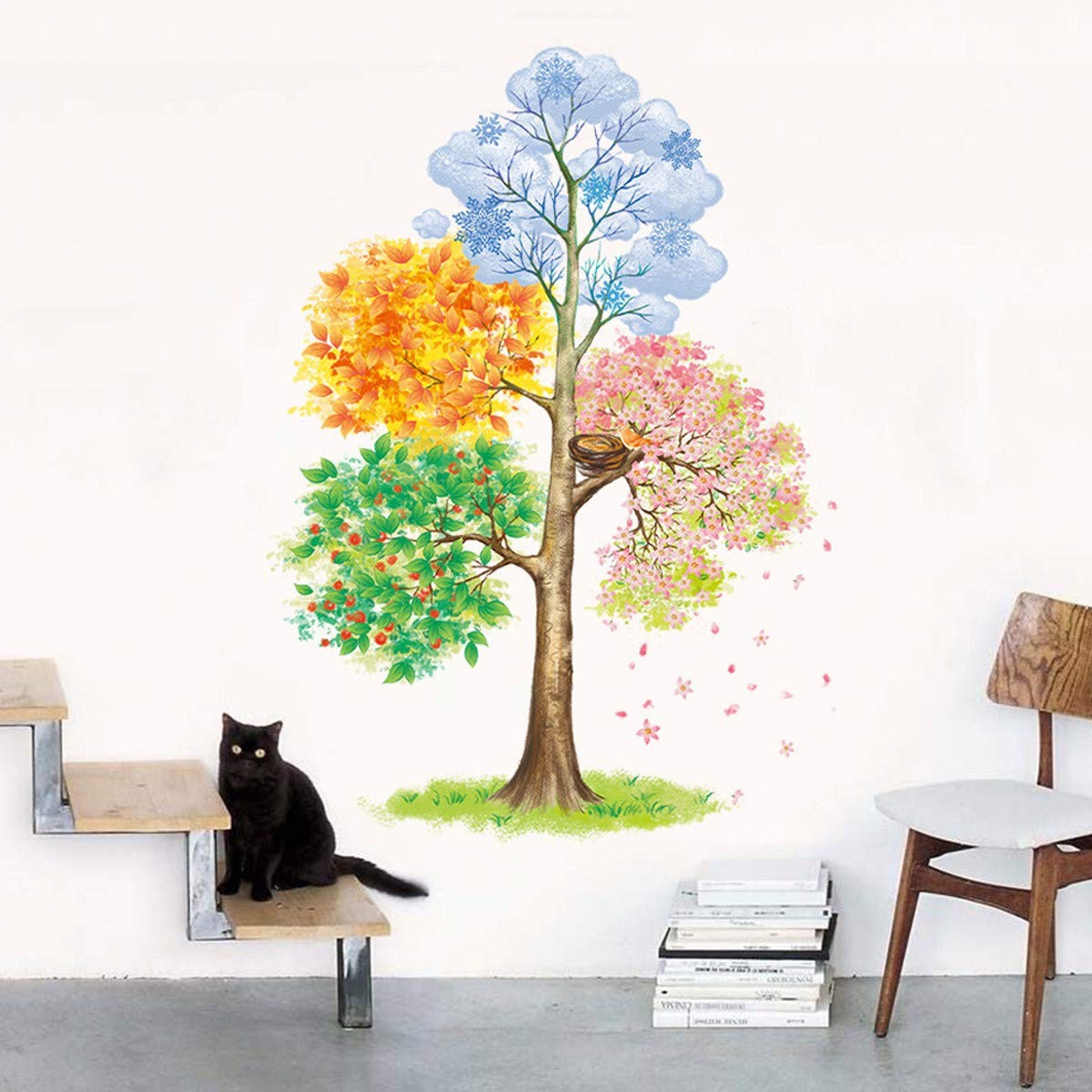 Four Seasons Tree Wall Stickers Removable Vinyl Wall Decals Art Decor for Bed…