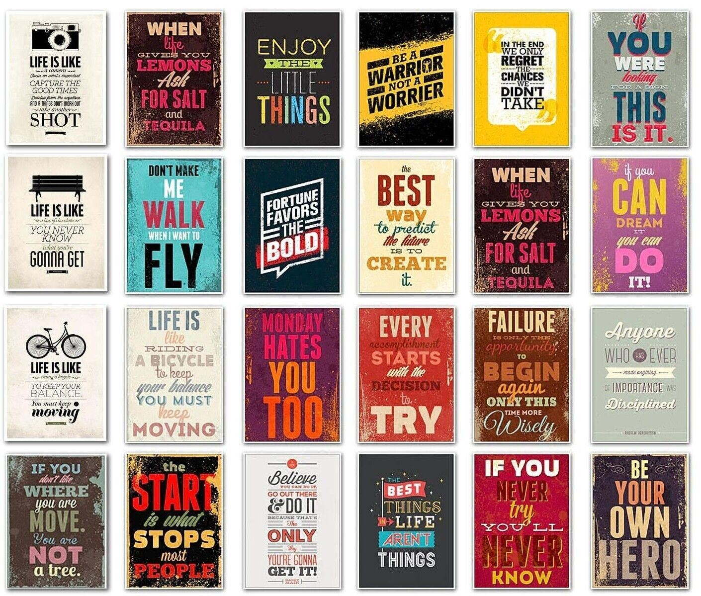 INSPIRATIONAL TYPOGRAPHY Vinyl Stickers [G] MOTIVATIONAL Reminder LAPTOP Decals