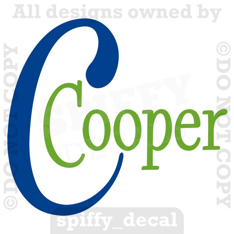 Monogram Personalize Custom Name Vinyl Wall Decal Nursery Bedroom Child Girl Boy