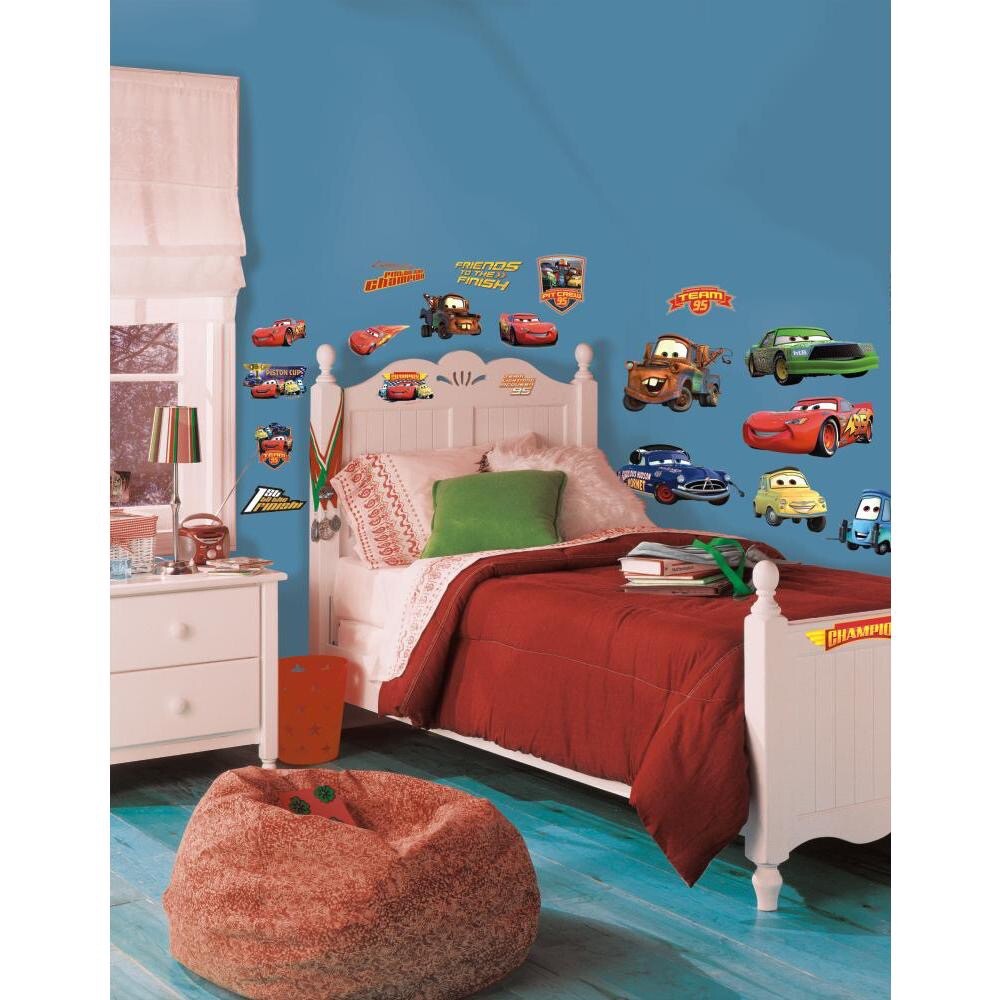 DISNEY CARS 19 BiG Piston Cup Wall Stickers Lightning McQueen Room Decor Decals