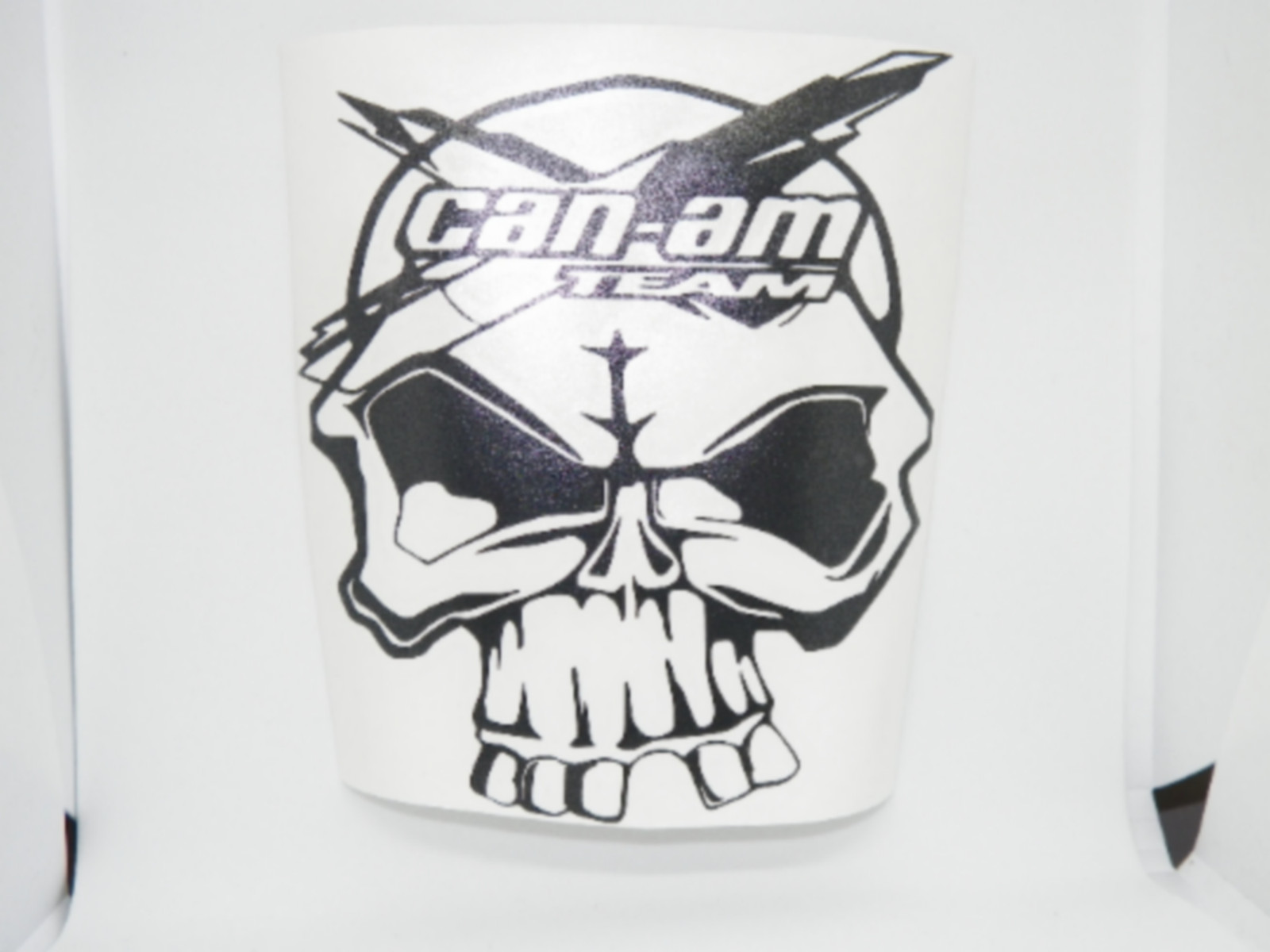 can am skull team , sticker decal 14 color choices