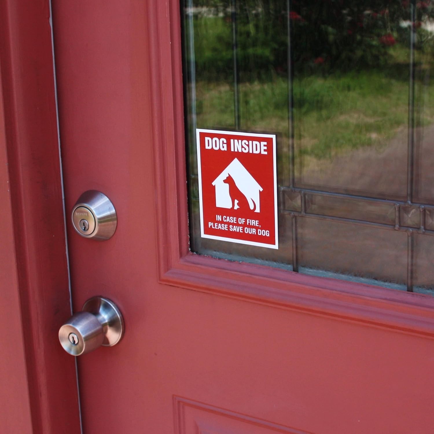 High-Gloss Vinyl Dog Alert Stickers – 4×5 Inches, Made in USA, Easy Apply