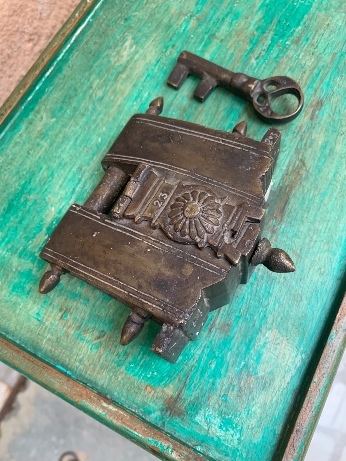 Brass Old Lock/Beautiful Hand Carved Door Lock/Safety Doors And Locks Brass Hard