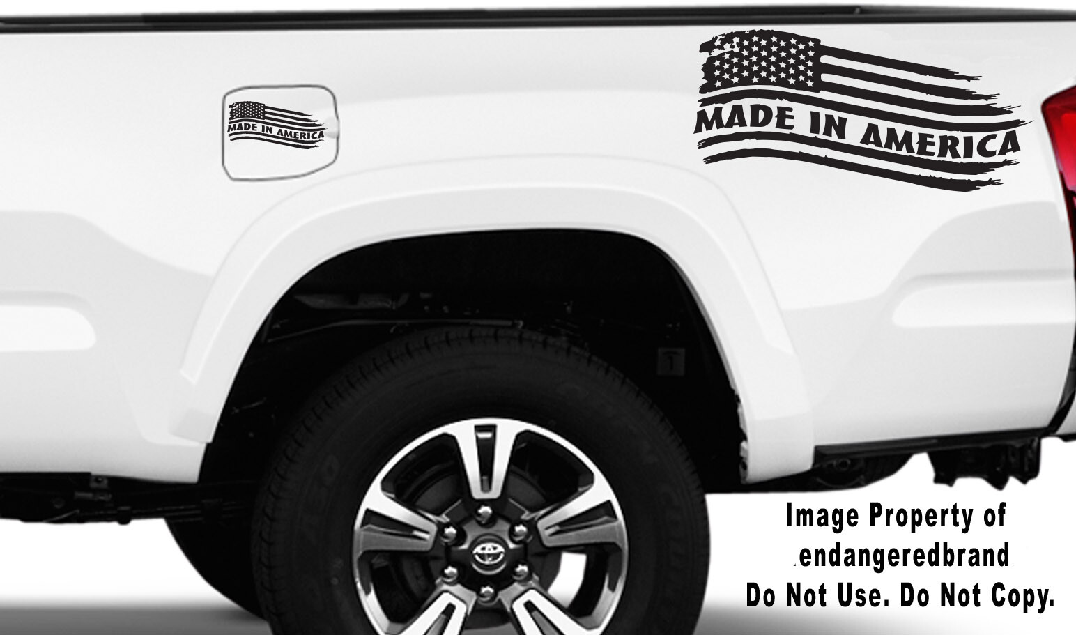 Made in America Tattered Flag Stars Left sticker decal NRA 2nd Amendment