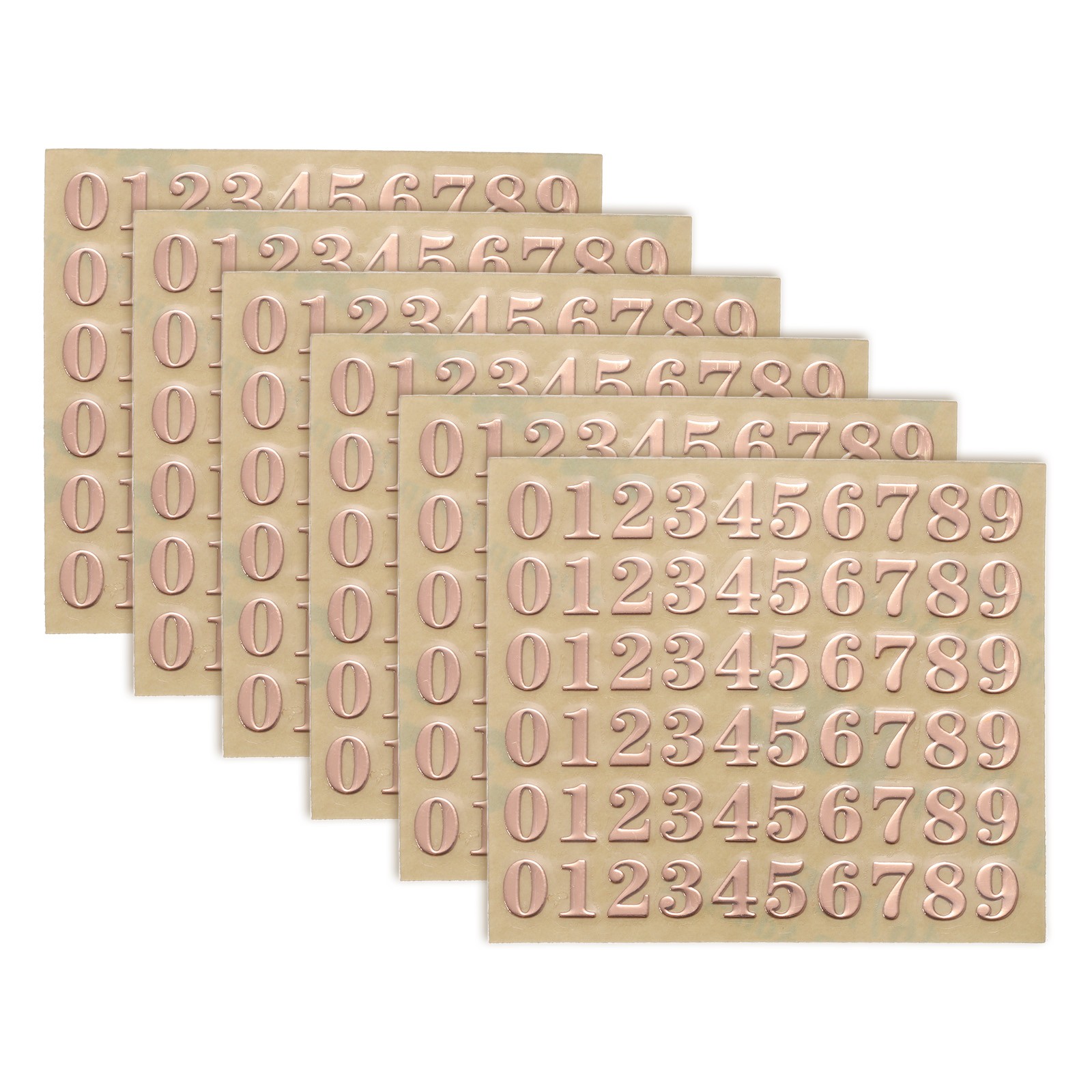 6Sheets Letter Stickers 0.35"Letter Alphabet Stickers(Rose Gold,Lowercase)