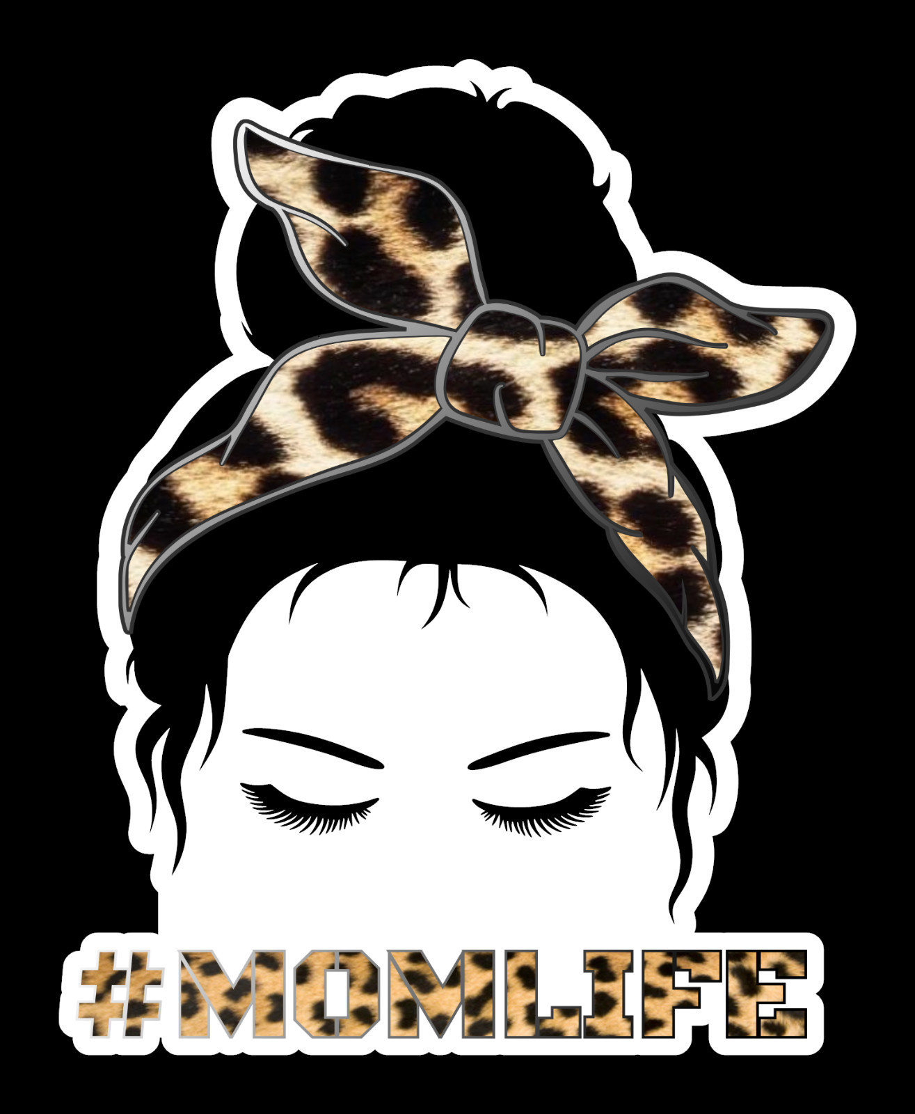 Momma Decal Mom Life Hairstyle Decal For Mom's Decals For Mom's Vinyl Sticker