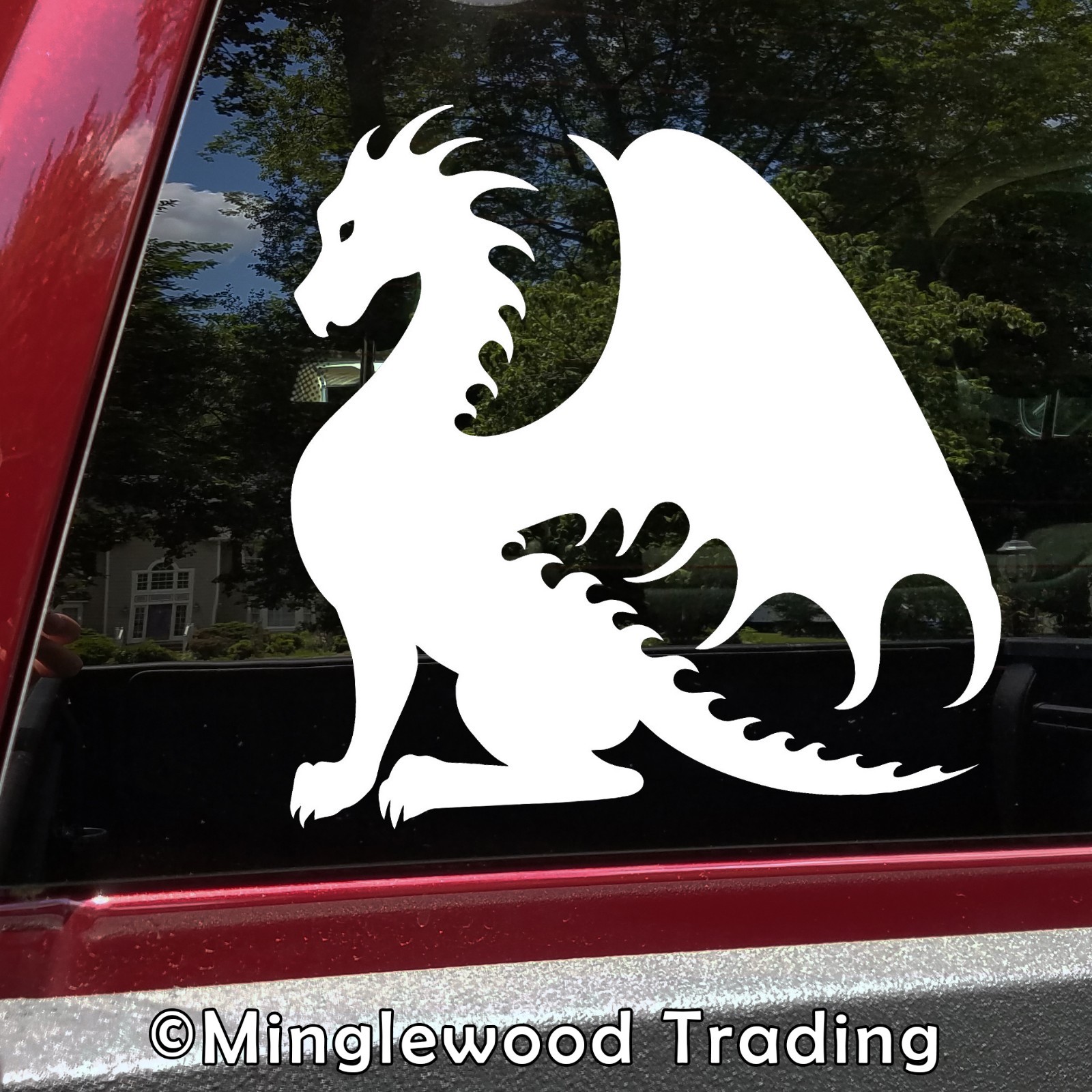 DRAGON Vinyl Decal Sticker – V3- Wyvern Fantasy Folklore Medieval Dungeons Fire
