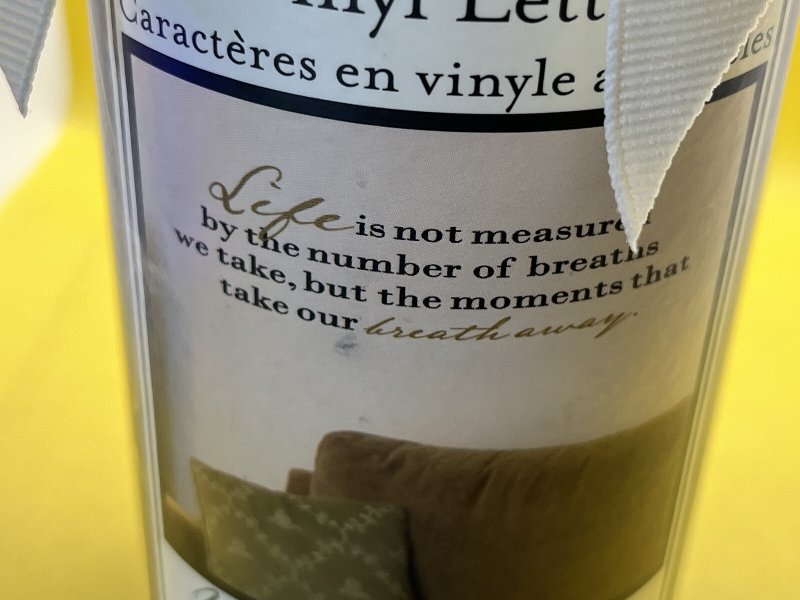 DCWV Home Removable Vinyl Black Lettering. Life Is Not Measured By The Number
