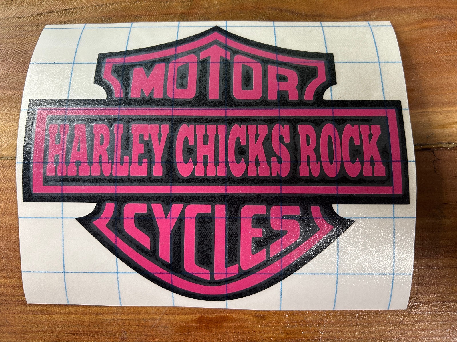 Harley Chicks Rock: Bold Biker Decal Sticker for Motorcycle Fans – 6529