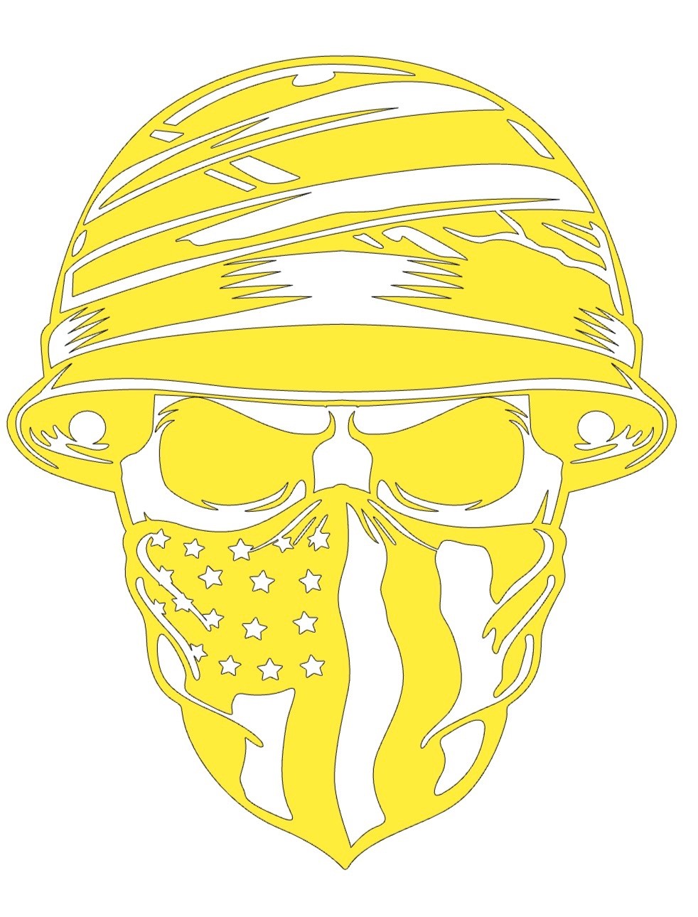 Tactical Patriot Skull Vinyl Decal American Flag Military Helmet Car Truck