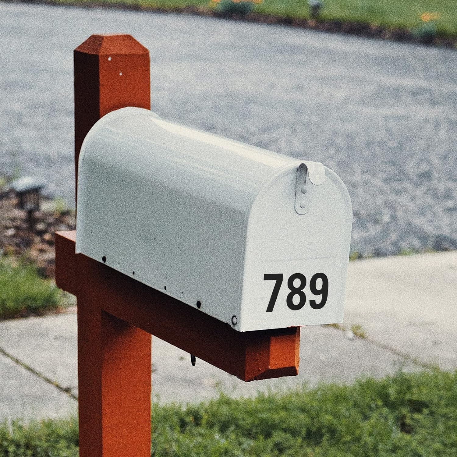 Reflective Mailbox Numbers Stickers 4 Inch Black PVC Vinyl 30 Count