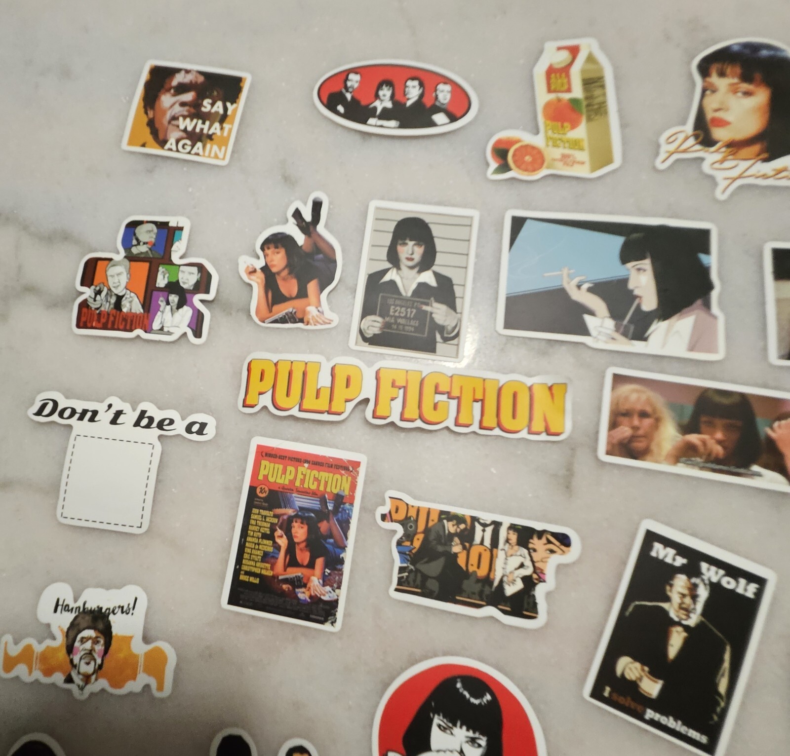 Lot Of 50 Collection Pulp Fiction 4" Tall Vinyl Decal Sticker BOGO