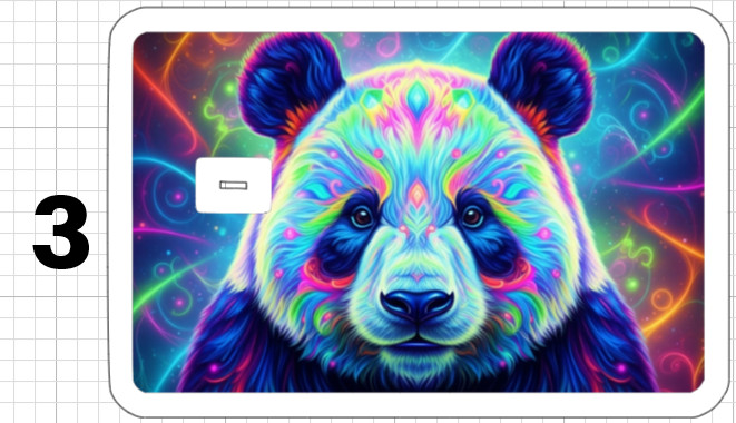Psychedelic Panda Bear ATM Debit Credit Sticker Skin 420 Cannabis Pot Party USA