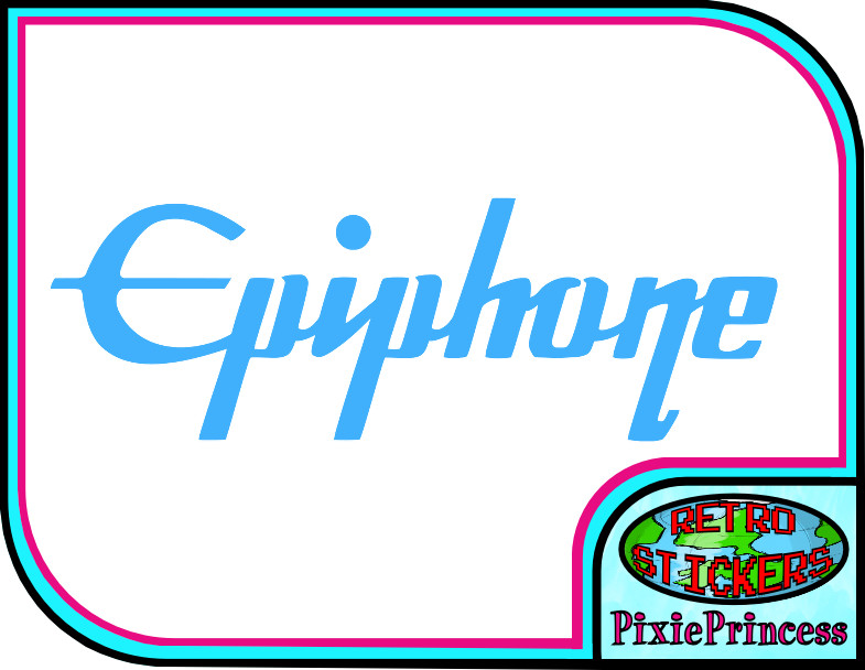 Epiphone Guitar Bass Logo Vinyl Sticker Flight Case Car Truck Wall Window Music
