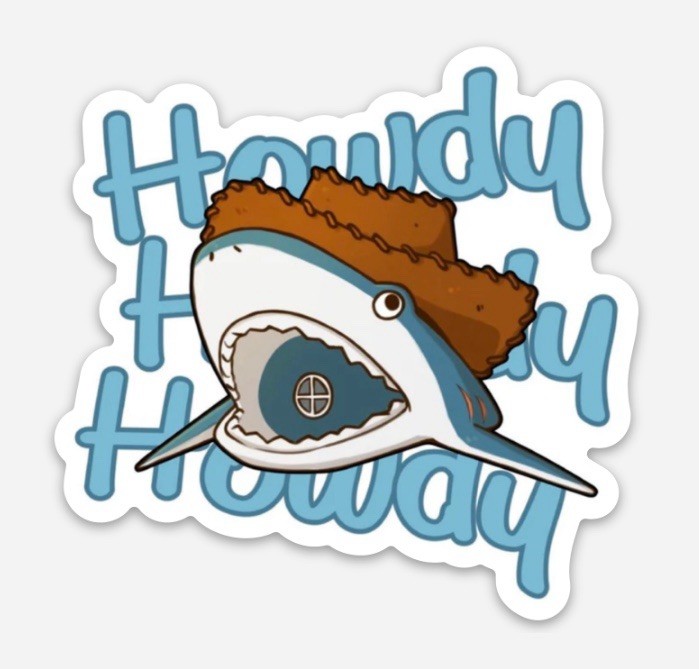 3” Toy Story Howdy Shark Sticker Disney Buzz Woody Matte Finish Dishwasher Safe