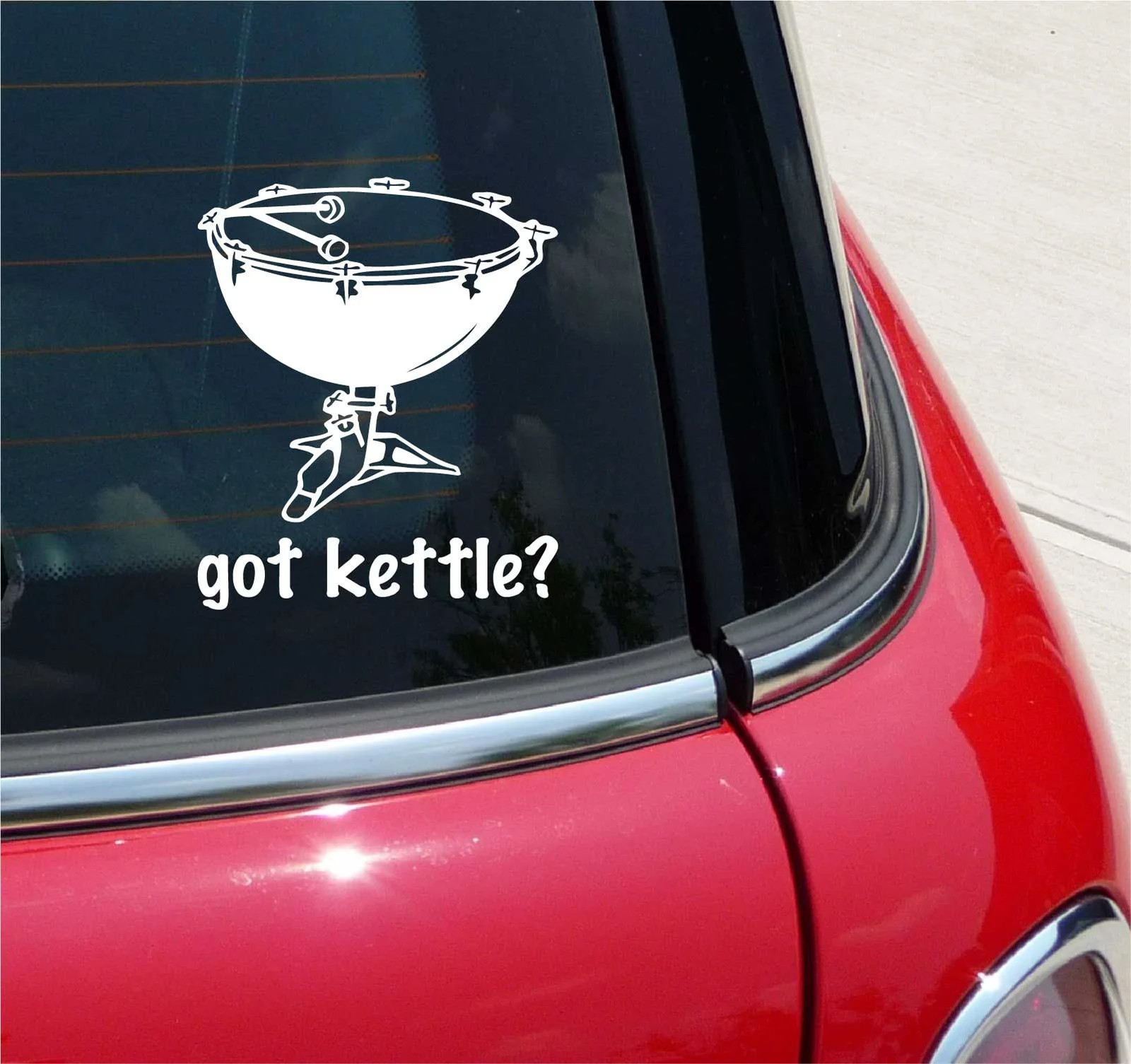GOT KETTLE? DRUM BAND GRAPHIC DECAL STICKER ART CAR WALL DECOR