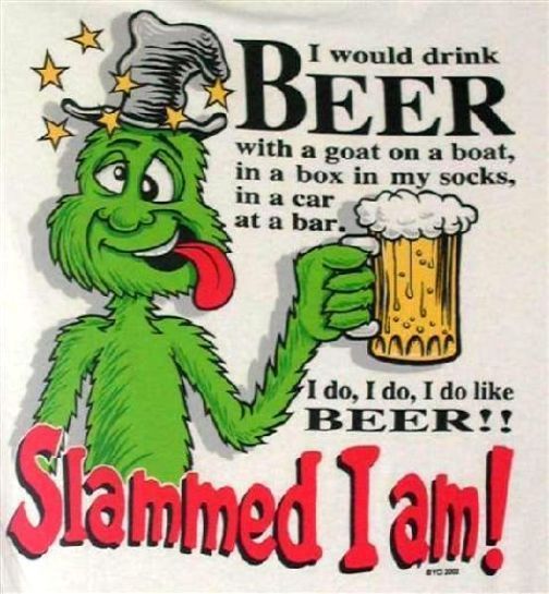 FUNNY DR SEUSS BEER REFRIGERATOR GLOSSY MAGNET CHRISTMAS MAN CAVE GAG GIFT