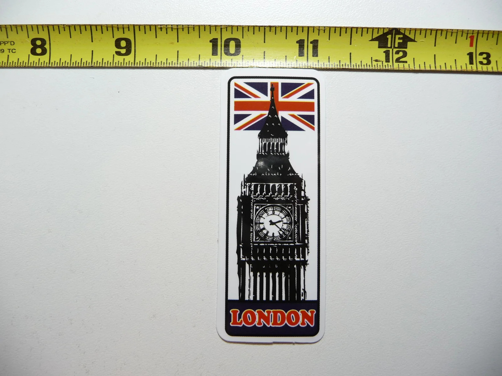 UK FLAG OVER BIG BEN LONDON SMALL STICKER DECAL TRAVEL VACATION ON HOLIDAY