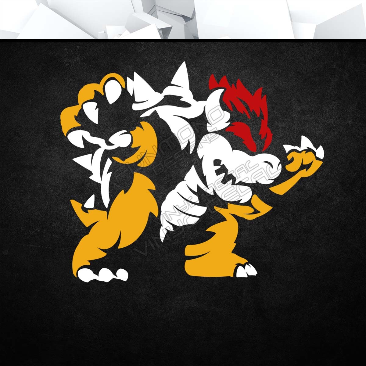 Bowser Super Mario Bros Vinyl Decal Sticker (Nintendo Car Laptop PC Tower Decor)
