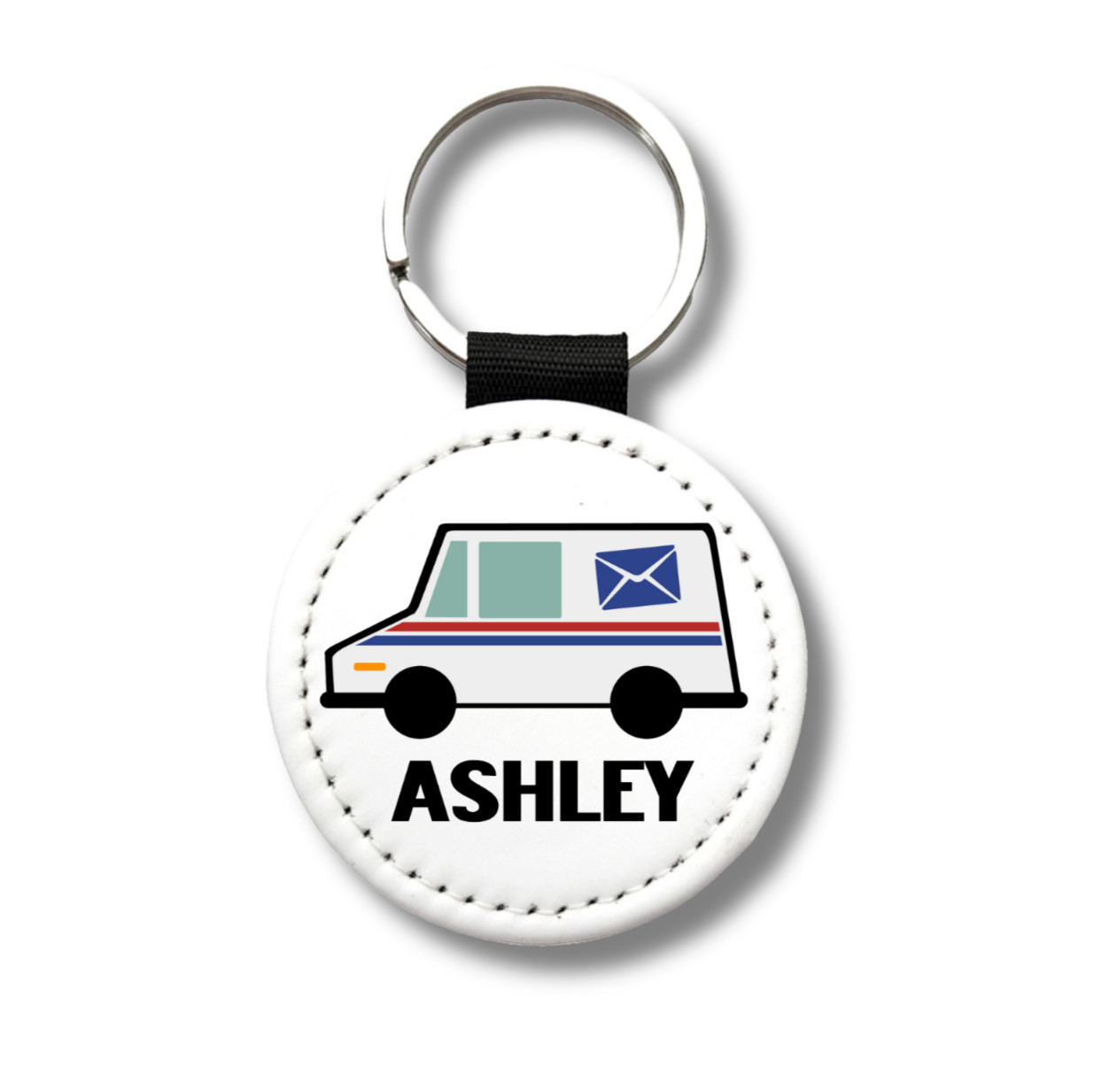 Custom Mail Carrier Keychain – Postal Truck Design, Mailman Gift
