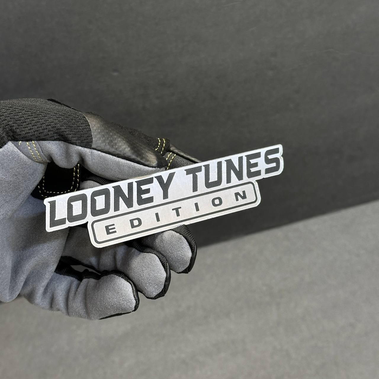 Custom Car Badge Emblem – Your Text “EDITION” Name Plate, Brushed Silver Logo