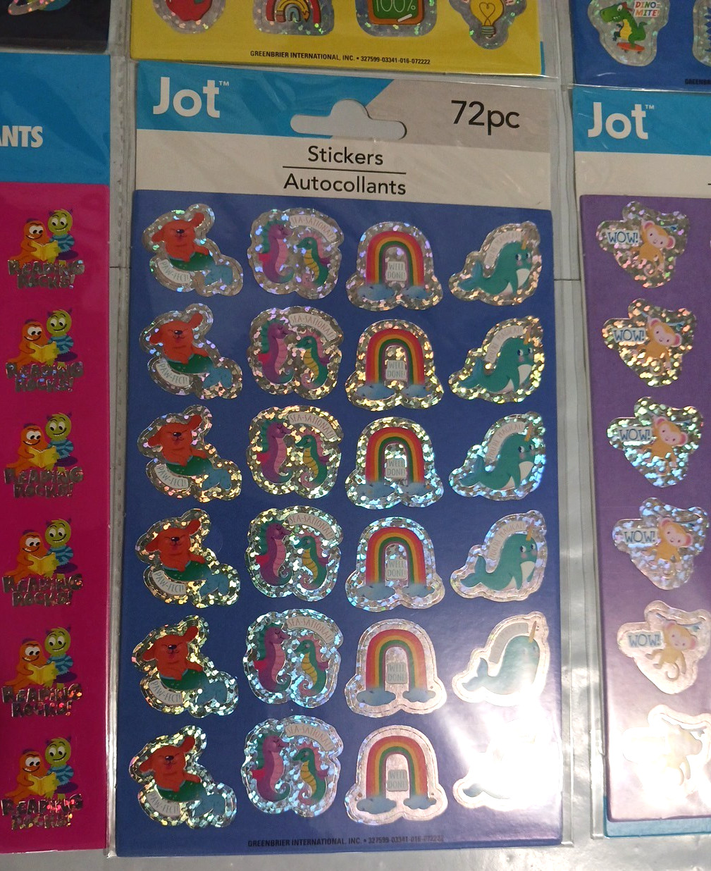 Foiled sticker school, home awards for kids + teachers 8 packs 576 foil stickers