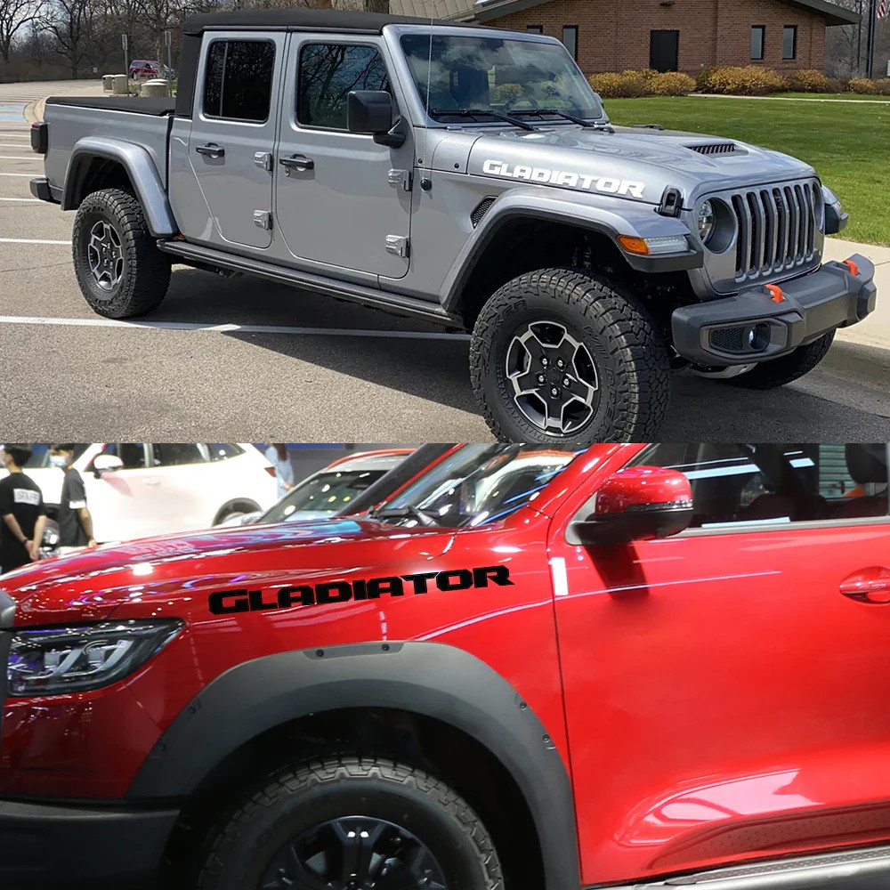 Aftermarket Hood & Side Decal for Jeep Gladiator JT | Engine Hood Truck Sticker