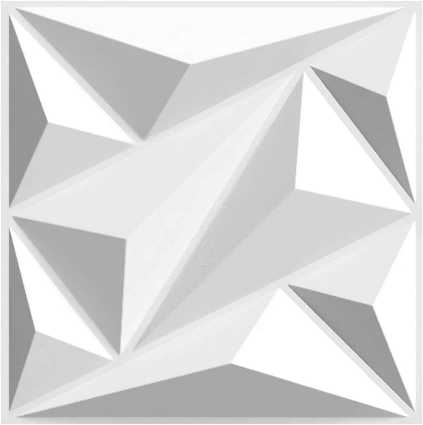 Diamond 3D Wall Panels – Waterproof PVC Decor for Living Room & Office, 12 Pack