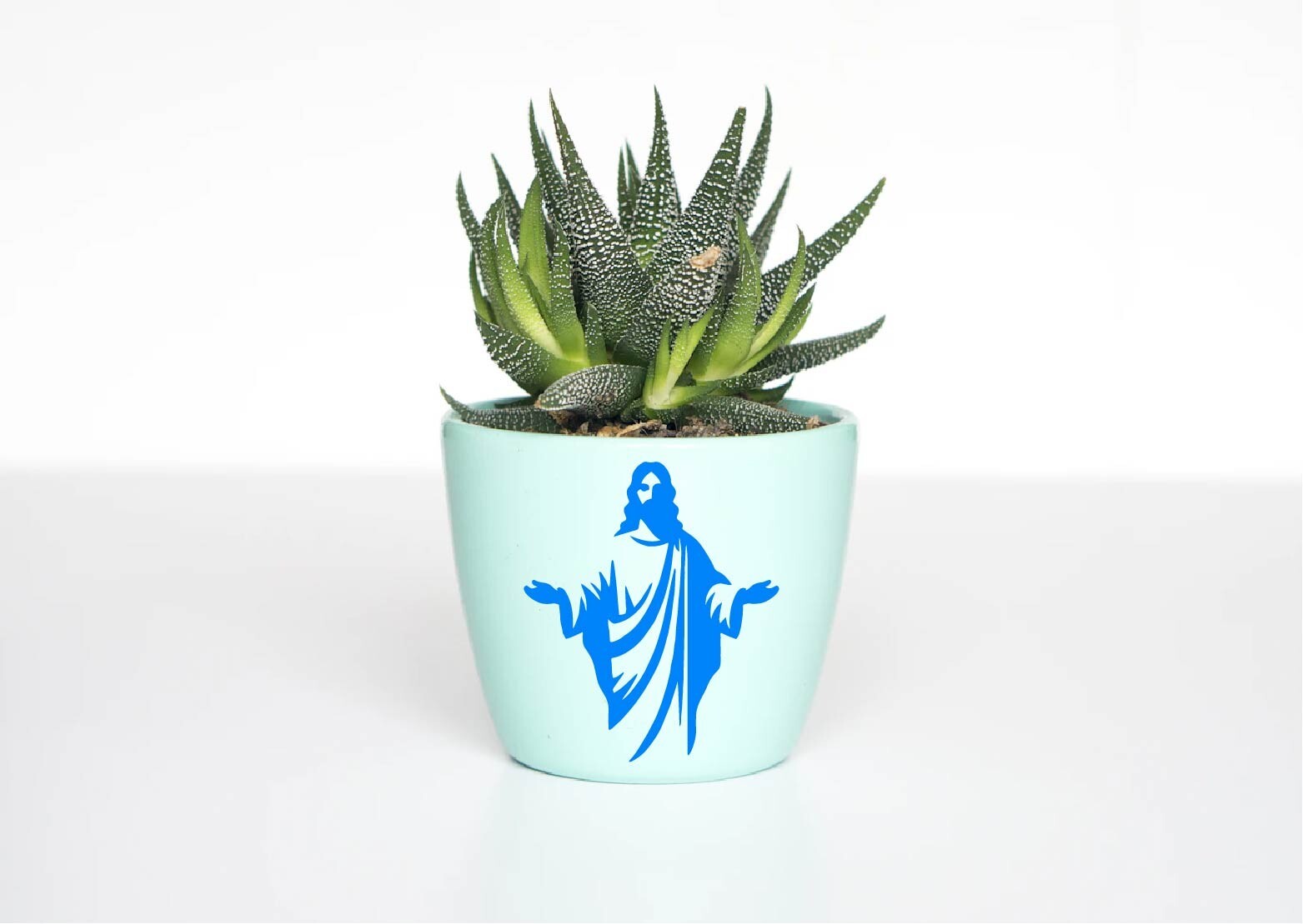 Jesus Decal Sticker Religious Christian Faith Blessed God Palms Pray Love Saves