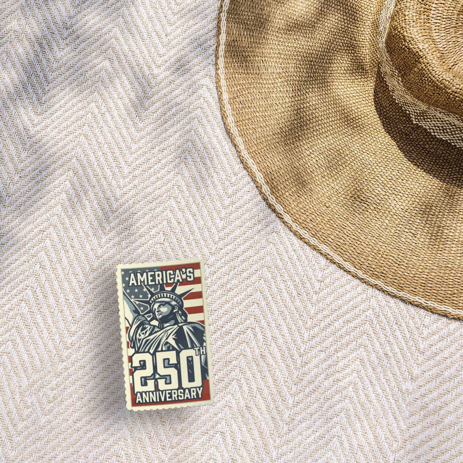 America's 250th Anniversary Stamp Sticker – Cool Patriotic USA Decal